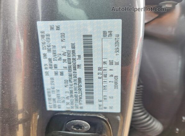 1FTFW3LD3RFB75989 2024 FORD F150 Gray VIN კოდის სტიკერის ხედი