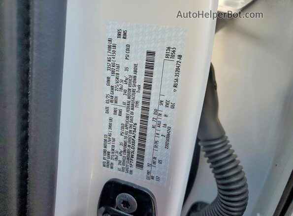 1FTFW3LD3SFA75476 2025 FORD F150 White Engine compartment view