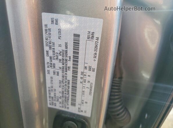 1FTFW3LD8RFA81865 2024 FORD F150 Silver Շարժիչի բաժամունքի տեսք