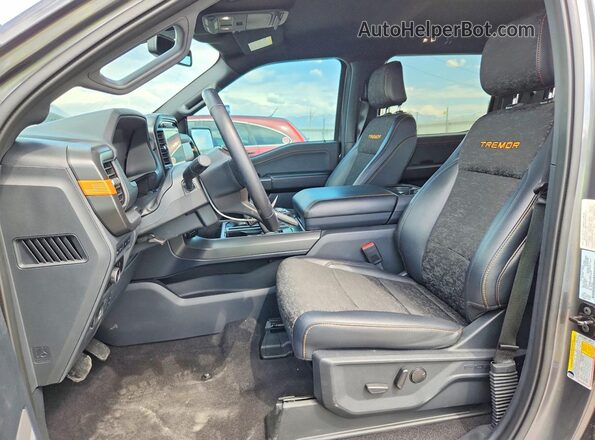 1FTFW4L89RFC16876 2024 FORD F150 Gray წინა სალონის ხედი
