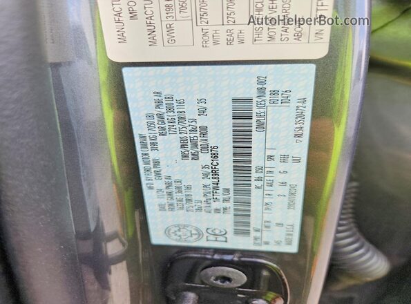 1FTFW4L89RFC16876 2024 FORD F150 Gray ძრავის განყოფილების ხედი
