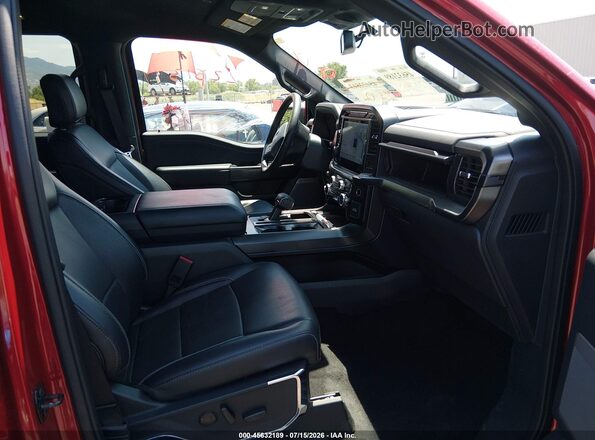 1FTFW5L87RFA83167 2024 FORD F150 Burgundy Front interior view