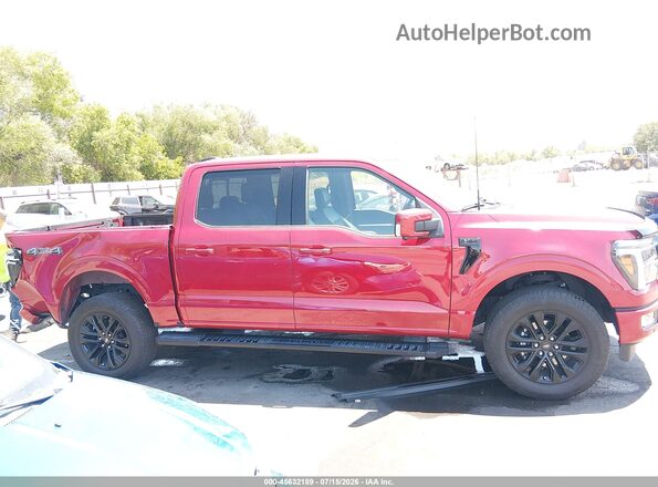 1FTFW5L87RFA83167 2024 FORD F150 Burgundy Rear interior view