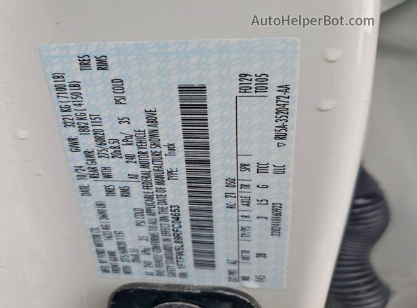 1FTFW5L89RFC04653 2024 FORD F150 White Engine compartment view