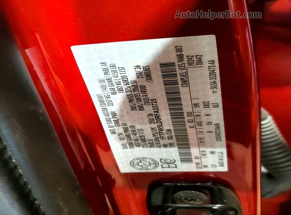 1FTFW5LD0RFA33725 2024 FORD F150 Red Vista del compartimento del motor