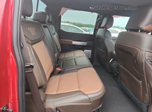 1FTFW6L82SFB22033 2025 FORD F150 Red Rear seats view