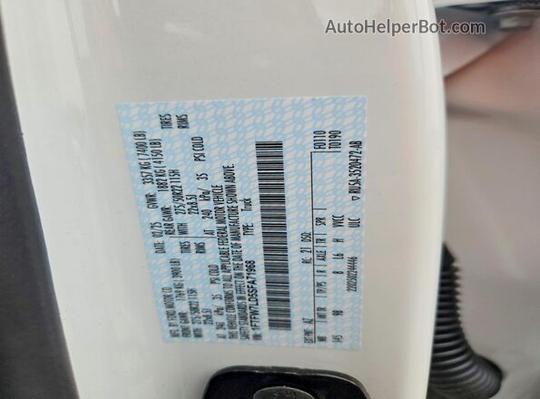 1FTFW7LD5SFA71968 2025 FORD F150 White Vista del compartimento del motor