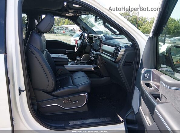 1FTFW7LD7SFA93647 2025 FORD F150 White Widok wnętrza z przodu