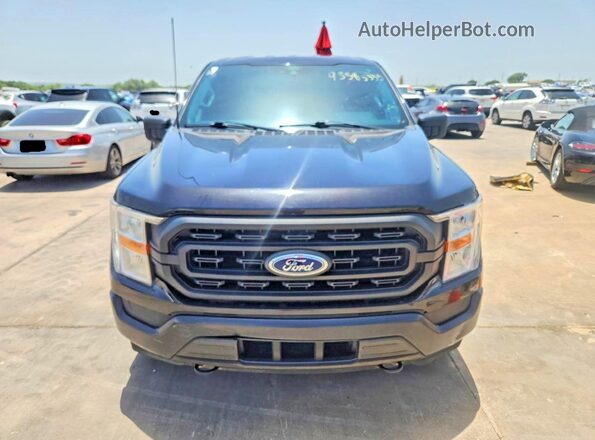 1FTFX1E13MFB67727 2021 FORD F150 Black Front view