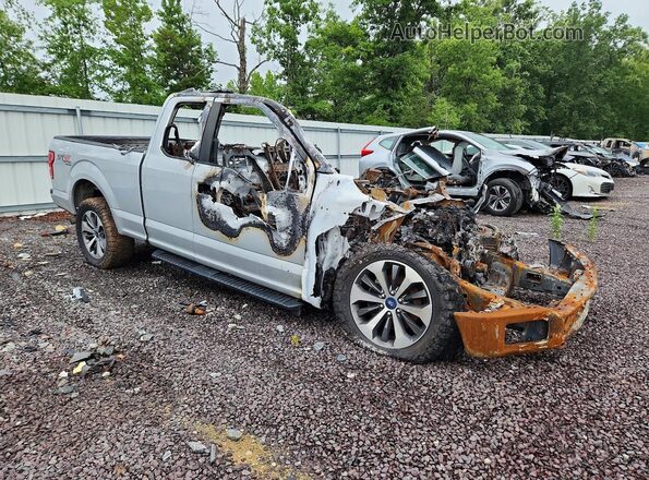 1FTFX1E43KKE55665 2019 FORD F150 Серебряный Передняя правая четверть