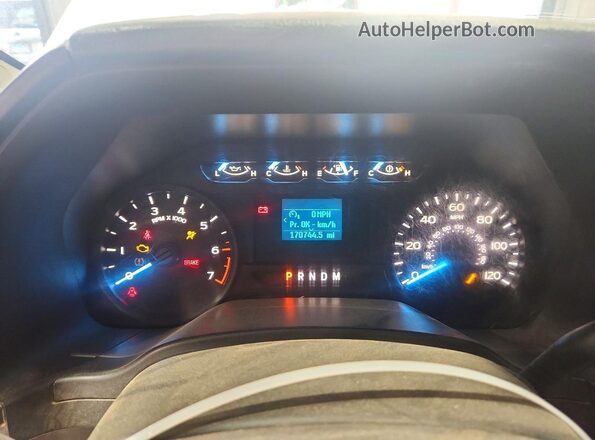 1FTFX1E56KKE41347 2019 FORD F150 White Вид щитка приладів