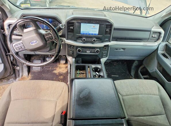 1FTFX1E58NFB30029 2022 FORD F150 Gray Вид панелі приладів