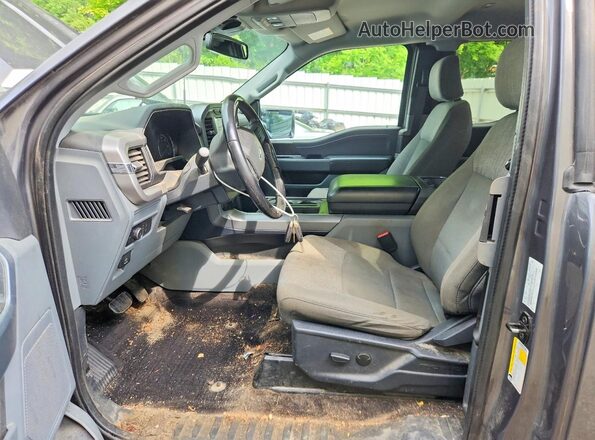 1FTFX1E58NFB30029 2022 FORD F150 Gray Вид салону спереду