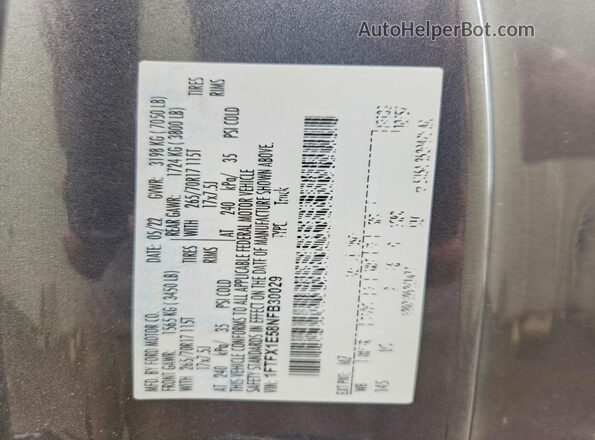 1FTFX1E58NFB30029 2022 FORD F150 Gray Вид підкапотного простору