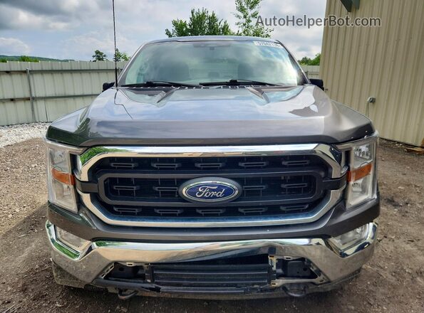 1FTFX1E58NFB30029 2022 FORD F150 Gray Вид спереду