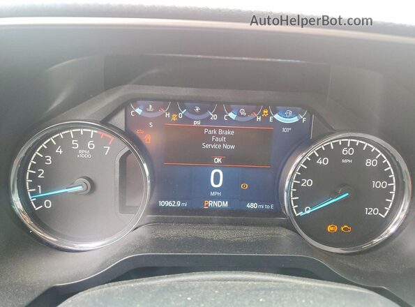 1FTFX1E82NFB12958 2022 FORD F150 Burgundy Instrument cluster view