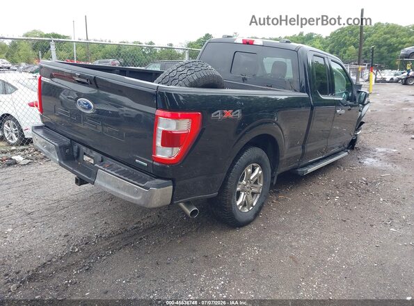 1FTFX1E88NFB51618 2022 FORD F150 Black Задня права чверть