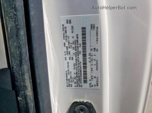 1FTFX1E8XMKD41779 2021 FORD F150 White ძრავის განყოფილების ხედი