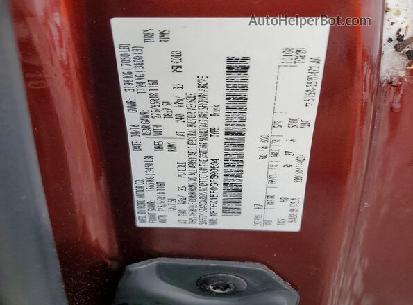 1FTFX1EF0GFB90804 2016 FORD F150 Burgundy Շարժիչի բաժամունքի տեսք