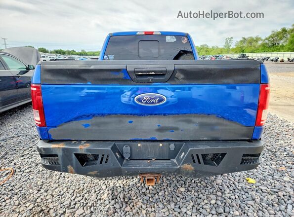 1FTFX1EF1HKC40232 2017 FORD F150 Blue უკანა ხედი