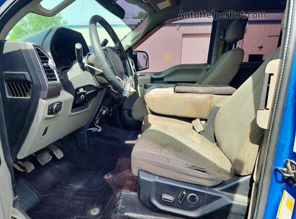 1FTFX1EF1HKC40232 2017 FORD F150 Blue წინა სალონის ხედი