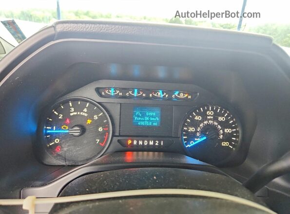 1FTFX1EF2GFC32230 2016 FORD F150 White Instrument cluster view