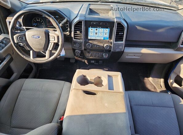 1FTFX1EF6GKF43005 2016 FORD F150 Blue Dashboard view