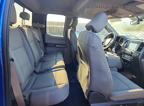 1FTFX1EF6GKF43005 2016 FORD F150 Blue Rear seats view