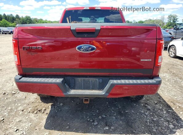 1FTFX1EF7GFC10675 2016 FORD F150 Red Вид ззаду