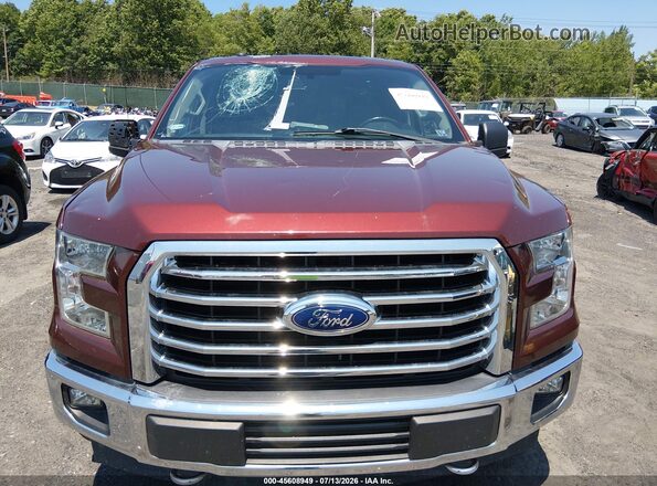 1FTFX1EF7HKE03255 2017 FORD F150 Темно-бордовый Вид щитка приборов