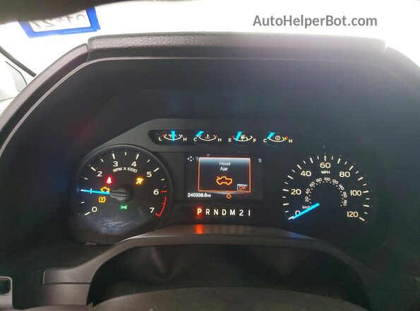 1FTFX1EF9GKF57674 2016 FORD F150 White Vista del cuadro de instrumentos