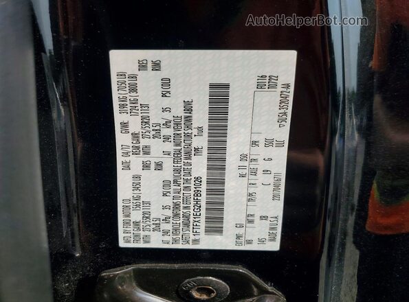 1FTFX1EG2HFB91026 2017 FORD F150 Black Vista del compartimento del motor