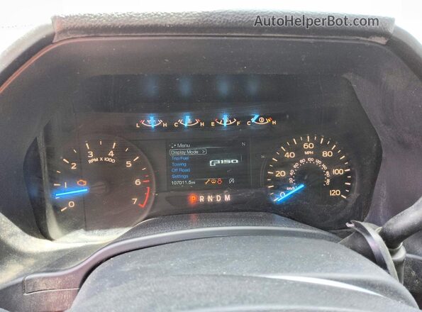 1FTFX1EG2JKC27343 2018 FORD F150 White Instrument cluster view