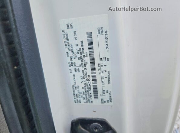 1FTFX1EG3JKC34236 2018 FORD F150 White Շարժիչի բաժամունքի տեսք