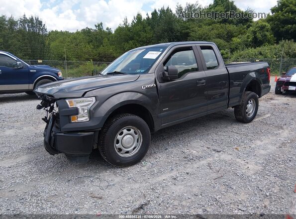 1FTFX1EG5GFD58171 2016 FORD F150 Gray Առջևի ձախ երեք քառորդ տեսարան
