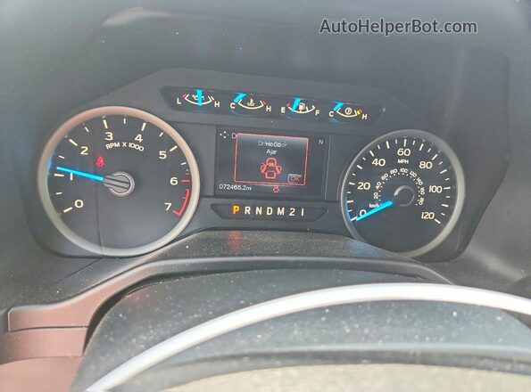 1FTFX1EG9GKF49230 2016 FORD F150 Red Вид щитка приладів