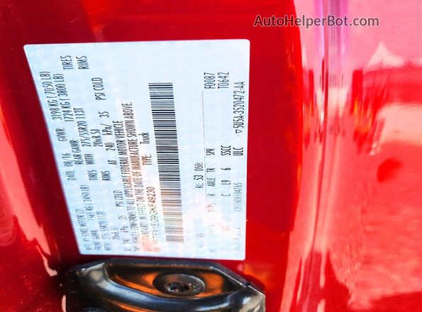1FTFX1EG9GKF49230 2016 FORD F150 Red Вид підкапотного простору
