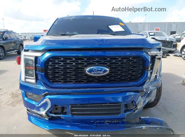 1FTMF1C51NKE50703 2022 FORD F150 Blue ხელსაწყოთა პანელის ხედი