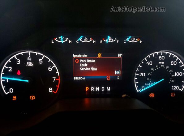 1FTMF1C52PKD83922 2023 FORD F150 Red Instrument cluster view