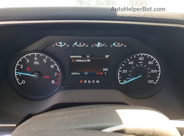 1FTMF1C54PKE86596 2023 FORD F150 White Instrument cluster view