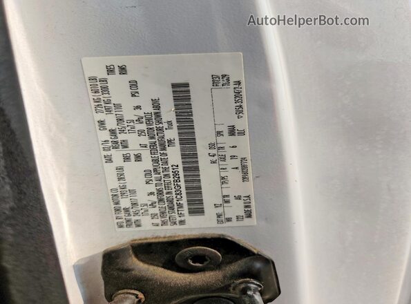 1FTMF1C83GFB29512 2016 FORD F150 Белый Вид наклейки с VIN-кодом