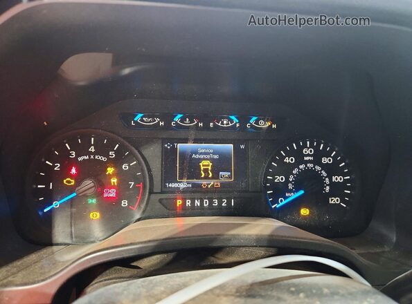 1FTMF1C89HKE35946 2017 FORD F150 White Instrument cluster view