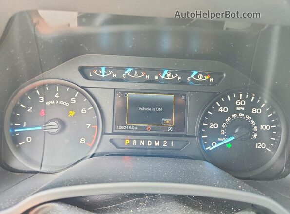 1FTMF1CB2KKC08231 2019 FORD F150 White Instrument cluster view