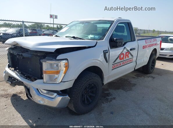 1FTMF1CB2MKD55068 2021 FORD F150 White Առջևի ձախ երեք քառորդ տեսարան