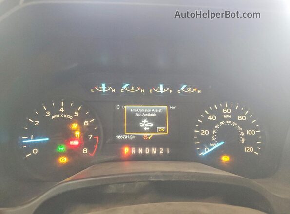 1FTMF1CB4KKE70316 2019 FORD F150 White Instrument cluster view