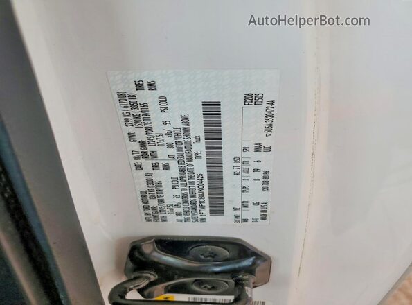 1FTMF1CB8JKC04425 2018 FORD F150 White VIN კოდის სტიკერის ხედი