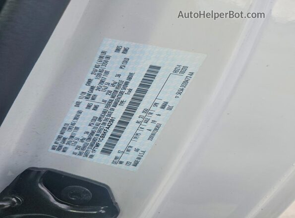 1FTMF1CB8KFA42581 2019 FORD F150 White Вид підкапотного простору