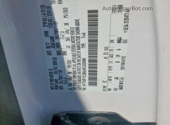 1FTMF1CB9JKC03090 2018 FORD F150 Белый Вид подкапотного пространства