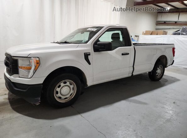 1FTMF1CB9MKD02447 2021 FORD F150 White VIN კოდის სტიკერის ხედი