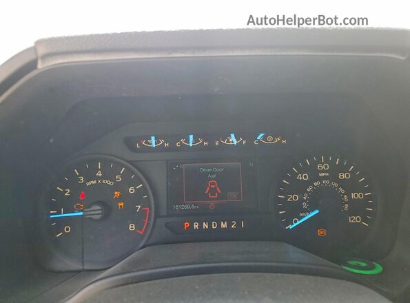 1FTMF1CBXJKD80165 2018 FORD F150 White ხელსაწყოთა პანელის ხედი